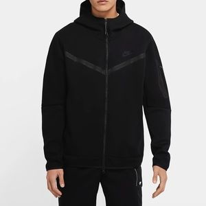 Men’s Black Nike Sportswear Tech Fleece Full Zip Up Hoodie